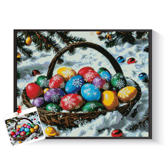 Custom Easter egg diamond painting created from a holiday photo – DYCDIY